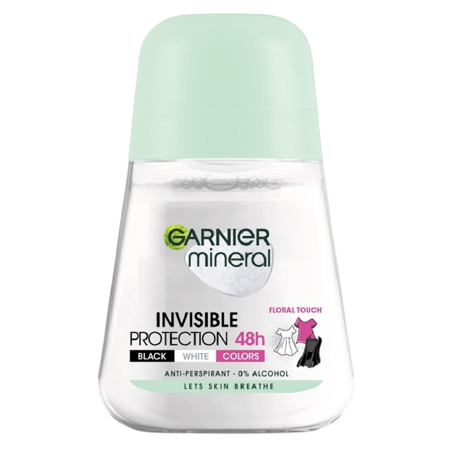 GARNIER Mineral Invisible Protection 48h, Minerálny antiperspirant roll-on 50 ml