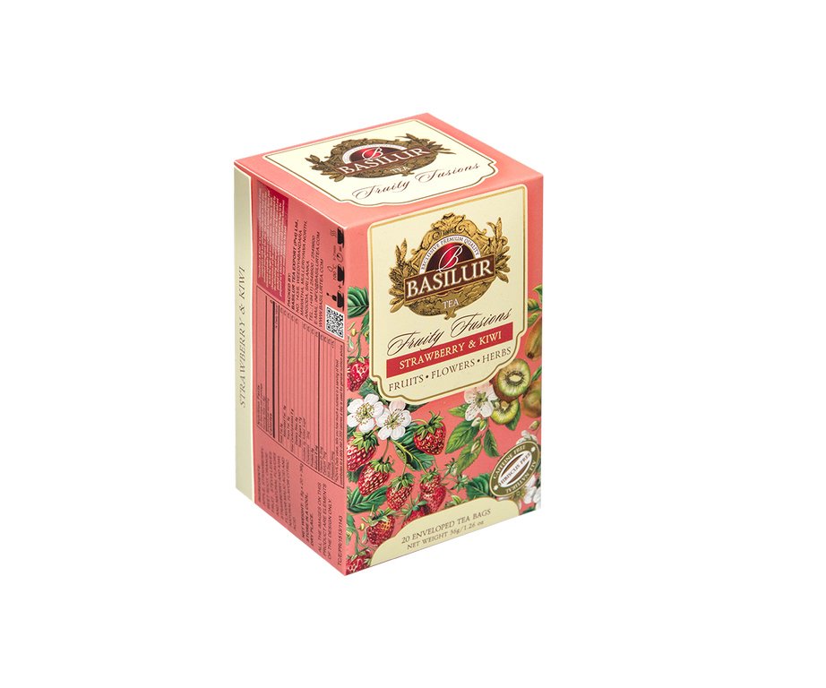 BASILUR Without Hibiscus Strawberry & Kiwi přebal 20 ks
