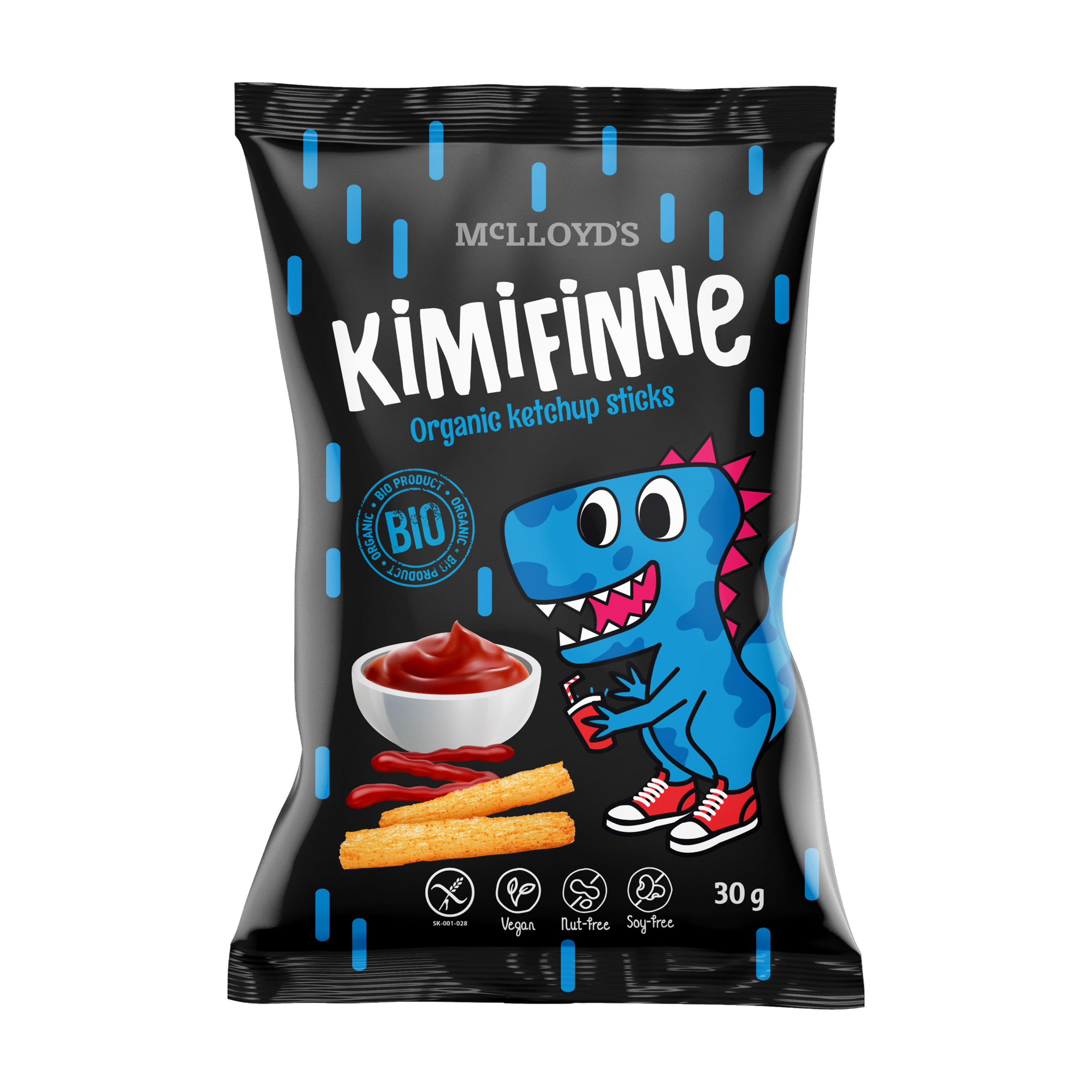 MCLLOYDS BIO bezlepkové kukuřičné křupky s příchutí kečupu 30 g