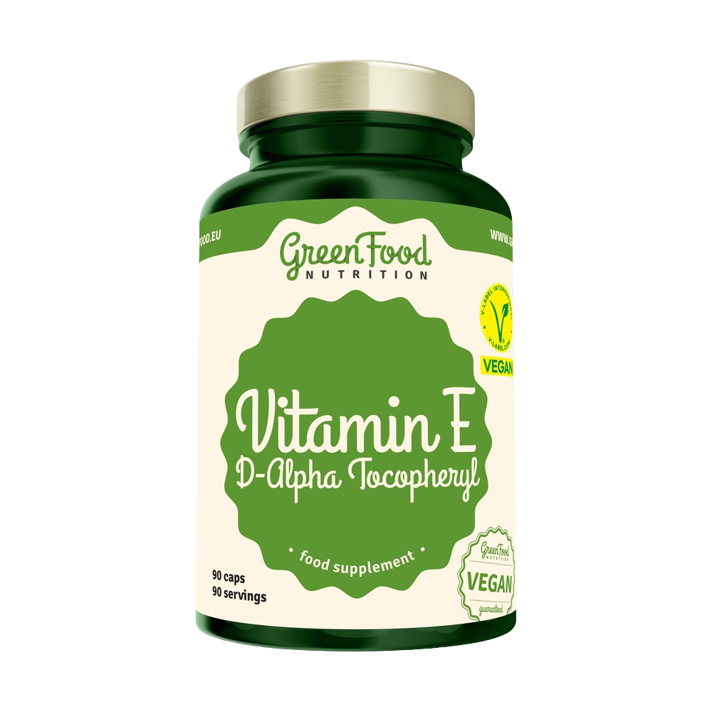 GreenFood Nutrition Vitamin E D-Alpha Tocopheryl 90 kapslí