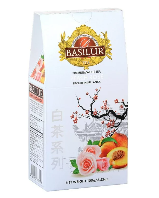 Biela čaj broskyňa ruža papier