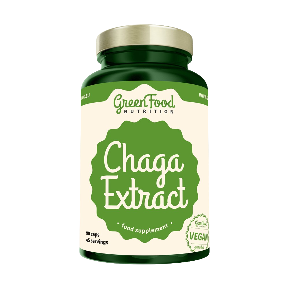 GreenFood Nutrition Chaga Extract 90 kapslí