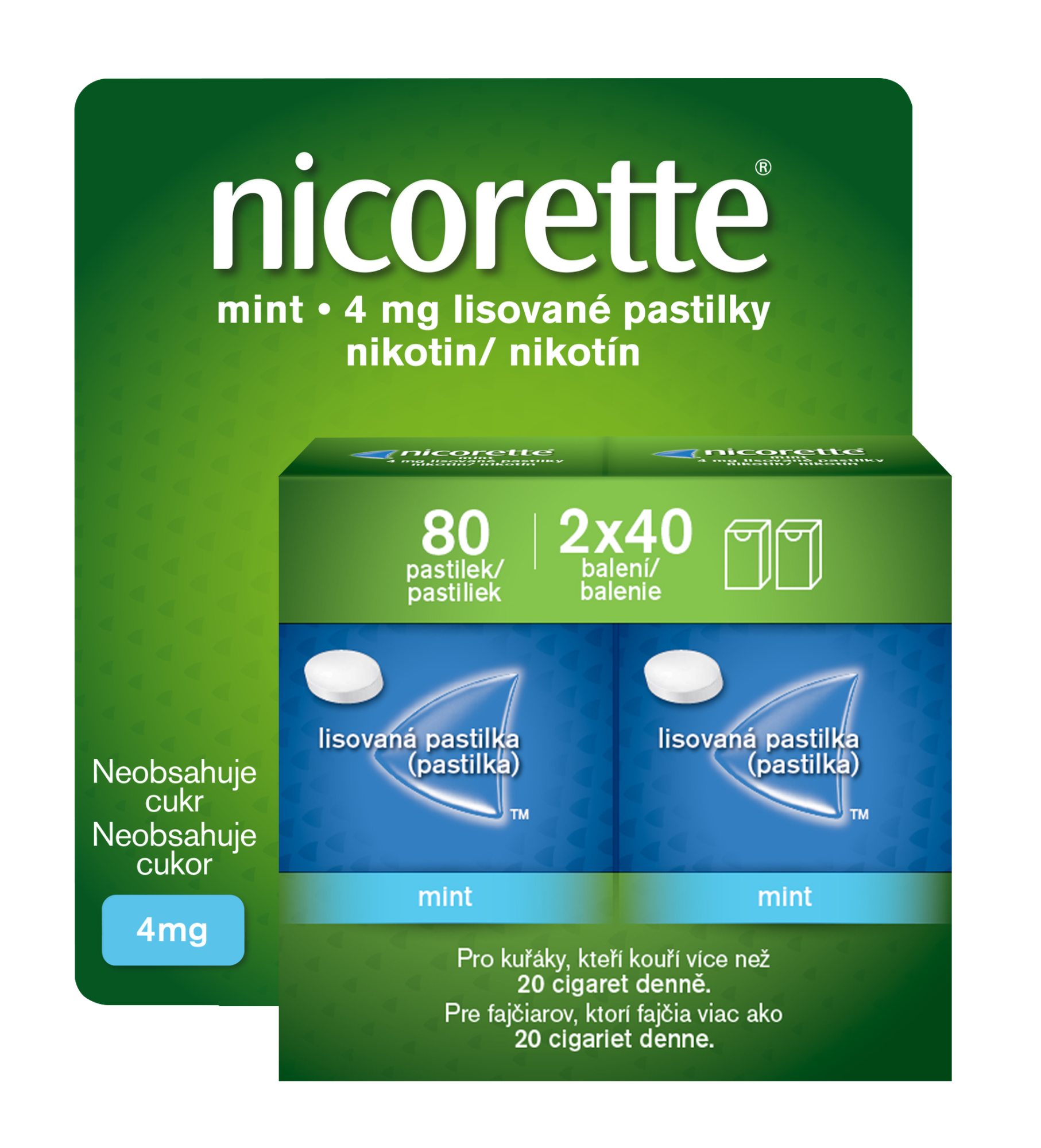 NICORETTE Mint 4 mg 2 x 40 pastiliek kúpite na Pilulka.sk
