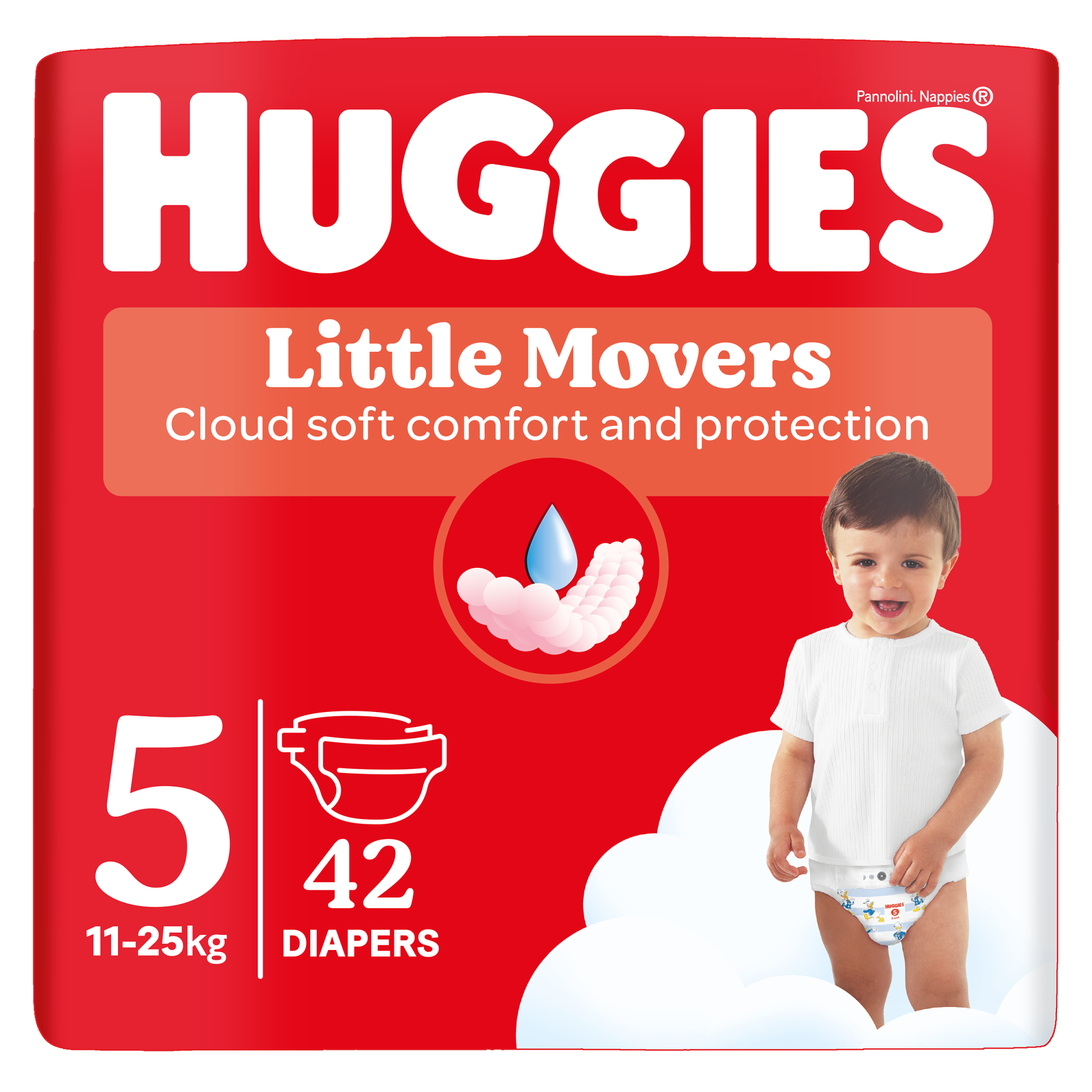 HUGGIES® Little Movers plienky jednorazové 5 (11-25 kg) 42 ks