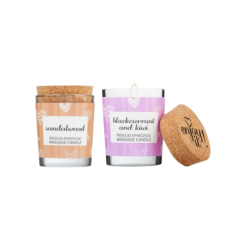 PHARMA ACTIV Magnetifico masáž. svíčky Blackcurrant and kiwi+Sandalwood 2 x 70 ml