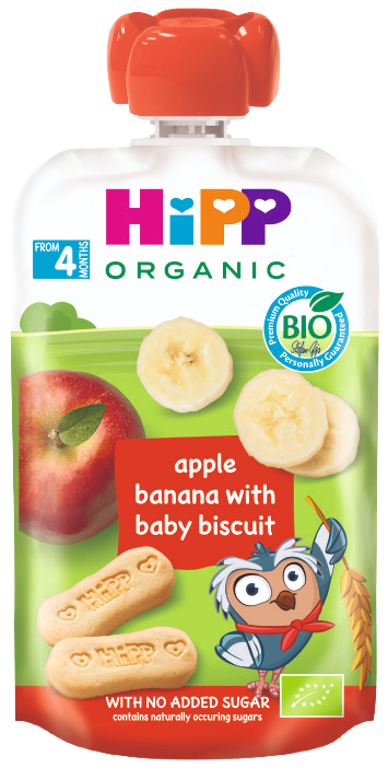 HIPP BIO Hippies Jablko-Banán-Baby sušenky 100 g