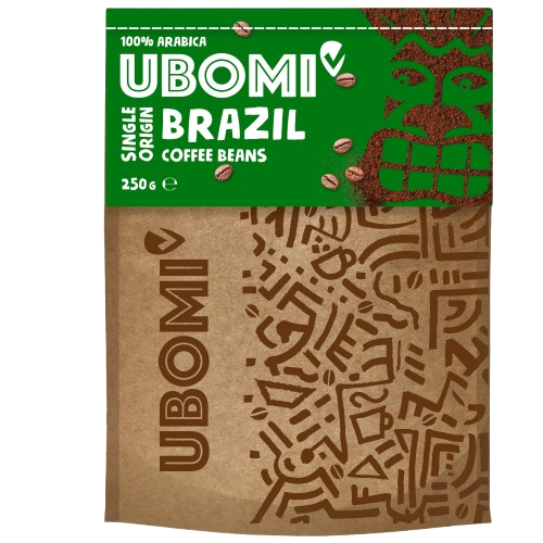 UBOMI Brasil 100% RFA zrnková káva 250 g