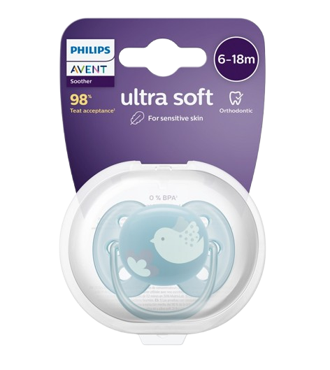 PHILIPS AVENT Philips AVENT Šidítko Ultrasoft Premium 6-18m modrá