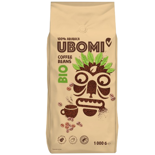 UBOMI BIO Caffe Crema 100% Arabica RFA zrnková káva 1 kg