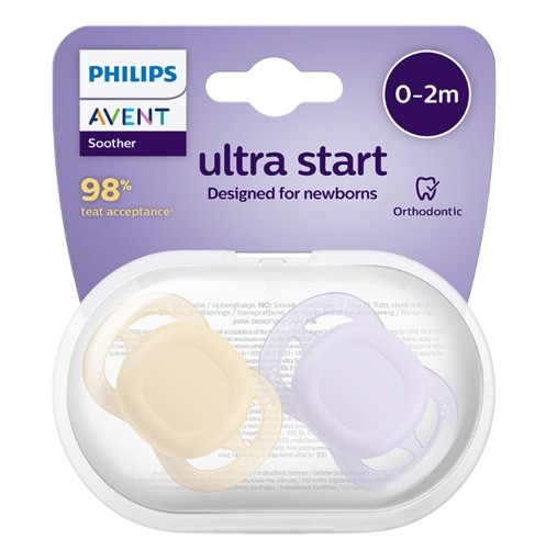 PHILIPS AVENT Šidítko Ultrastart neutral 0-2m dívka 2 ks