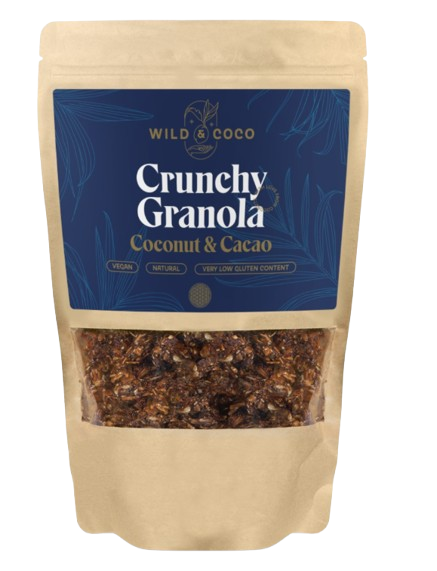 WILD & COCO Crunchy Granola, Coconut & Cacao 250 g