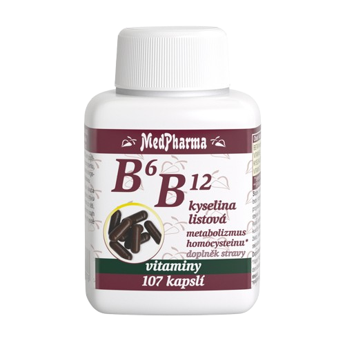 MedPharma B6 B12 + kyselina listová 107 kapsúl