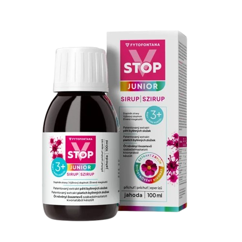 VIROSTOP sirup Junior 3r+jahoda 100 ml