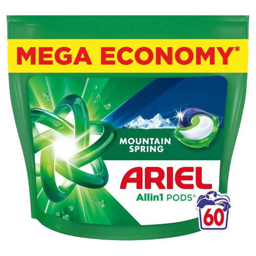 ARIEL Allin1 PODS, Mountain spring, kapsle na praní, 60 ks