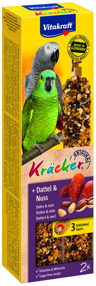 VITAKRAFT Kräcker velký papoušek datle+ořechy 2 ks