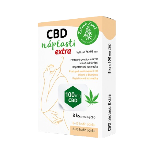 ZELENÁ ZEMĚ CBD náplasti Extra velké 8 ks