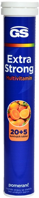 GS Extra Strong Multivitamin pomeranč 25 šumivých tablet