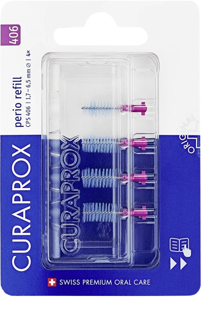 CURAPROX CPS 406 Perio Plus refill mezizubní kartáčky 4 ks