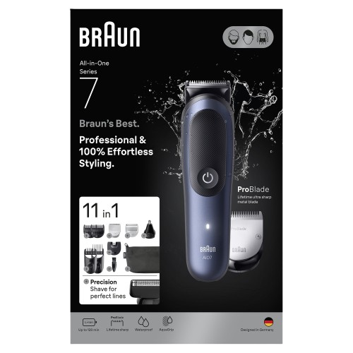 BRAUN Sada pro péči o tělo All-in-One Series 7, AIO7540, modrá