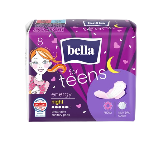 Fotografie BELLA Energy Night menstruační vložky, noční 8 ks