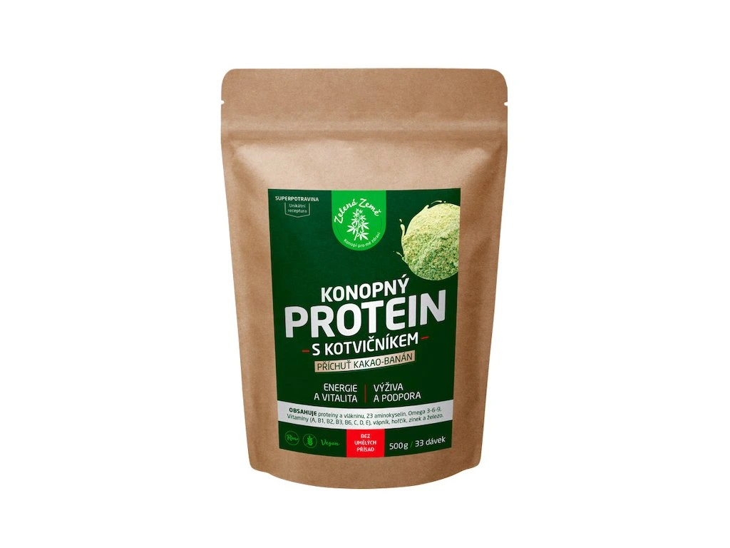 ZELENÁ ZEMĚ Konopný protein s kotvičníkem 500 g