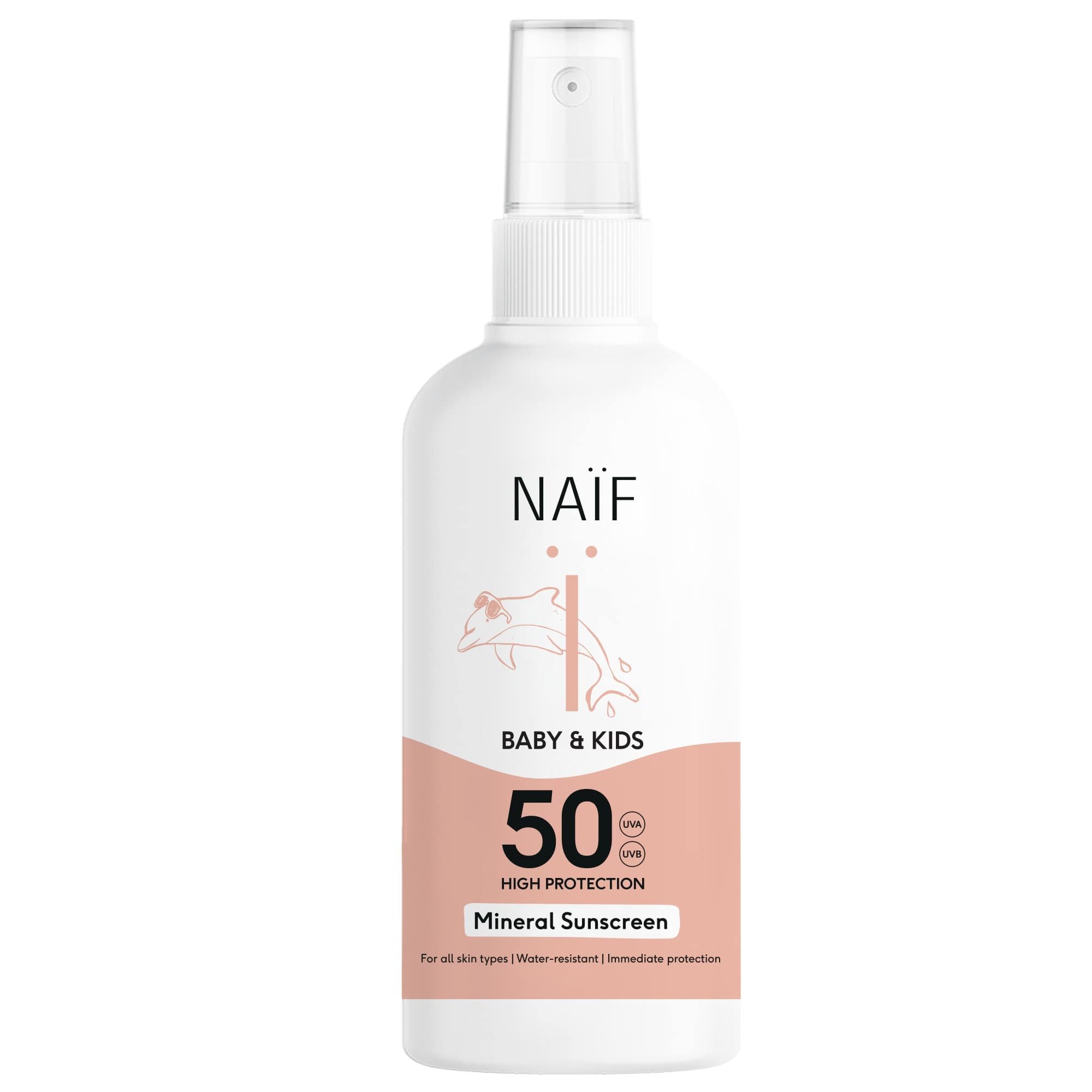 NAÏF Sprej na opaľovanie SPF50 pre deti a bábätká 100 ml