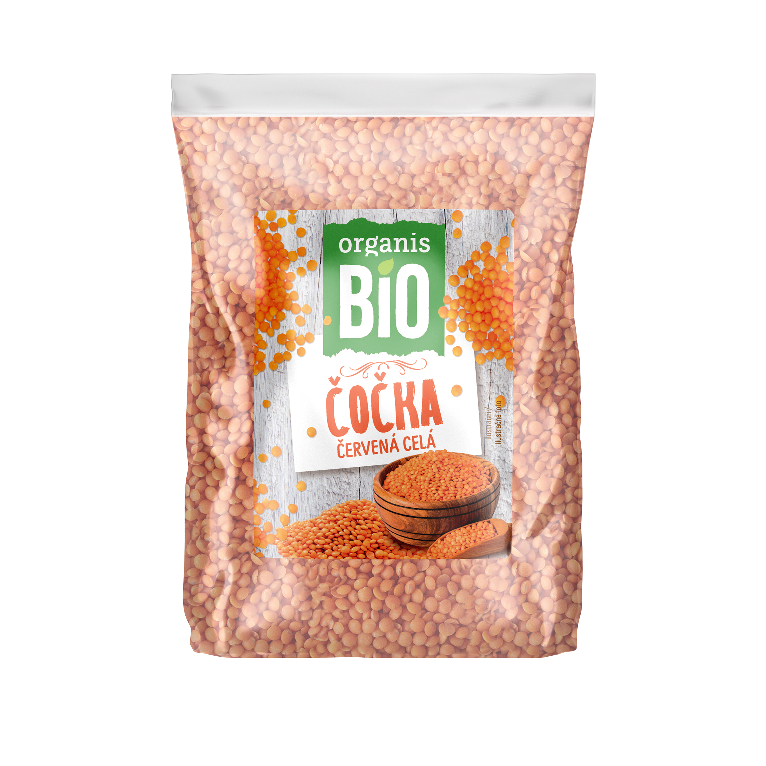 ORGANIS Červená čočka celá BIO 500 g