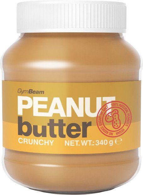 GymBeam 100 % Arašidové maslo crunchy 340 g