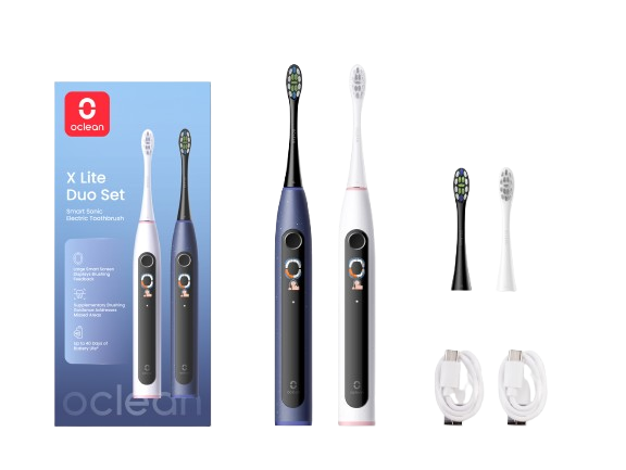 OCLEAN X Lite DUO SET Dark Blue + Grey sonické kartáčky 2 ks