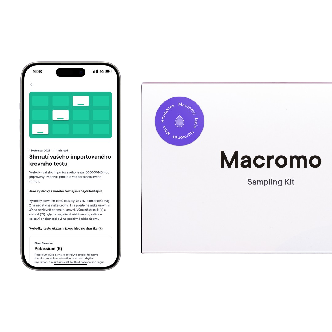 MACROMO krevní test Mužské hormony