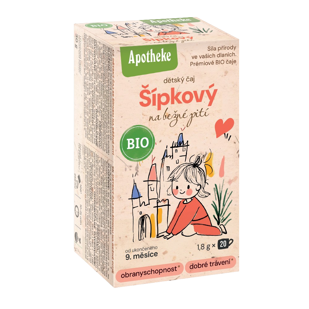 APOTHEKE BIO čaj dětský Šípkový na běžné pití 20 x 1.8 g