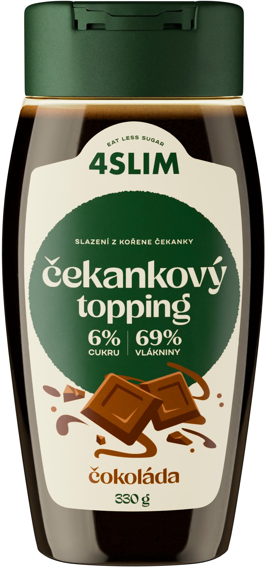 4SLIM Čekankový topping příchuť čokoláda 330 g