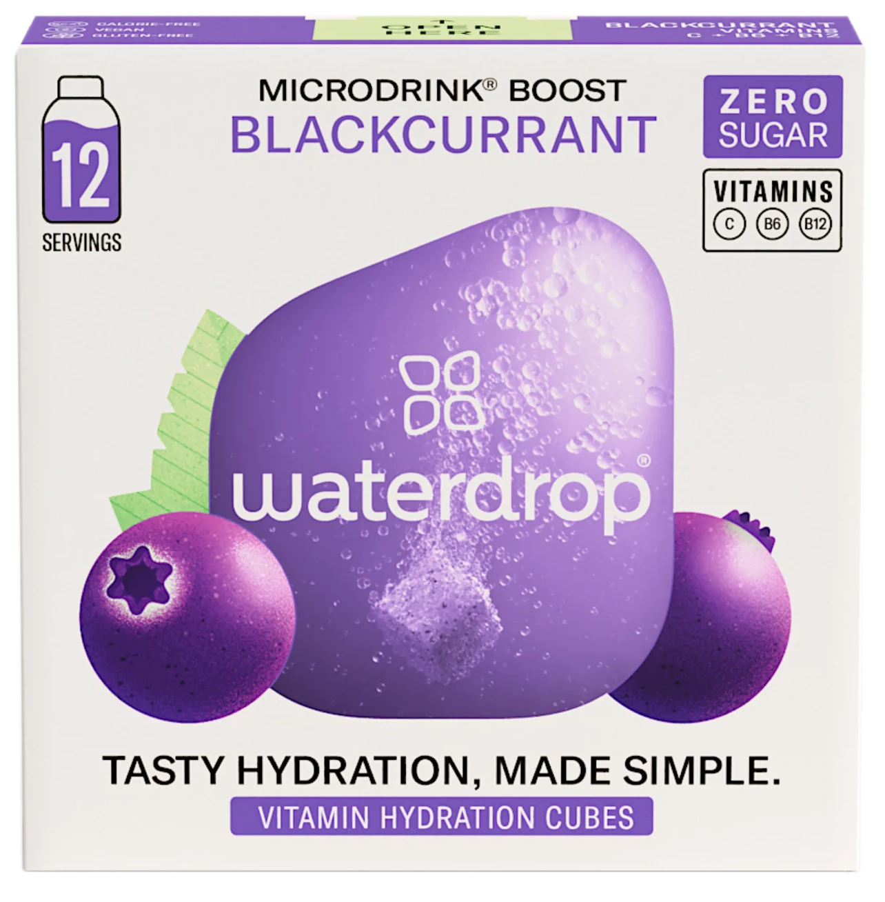WATERDROP BLACKCURRANT 12 ks