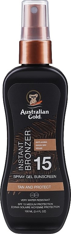 AUSTRALIAN GOLD SPF 15 Spray Gel + Bronzer 100 ml