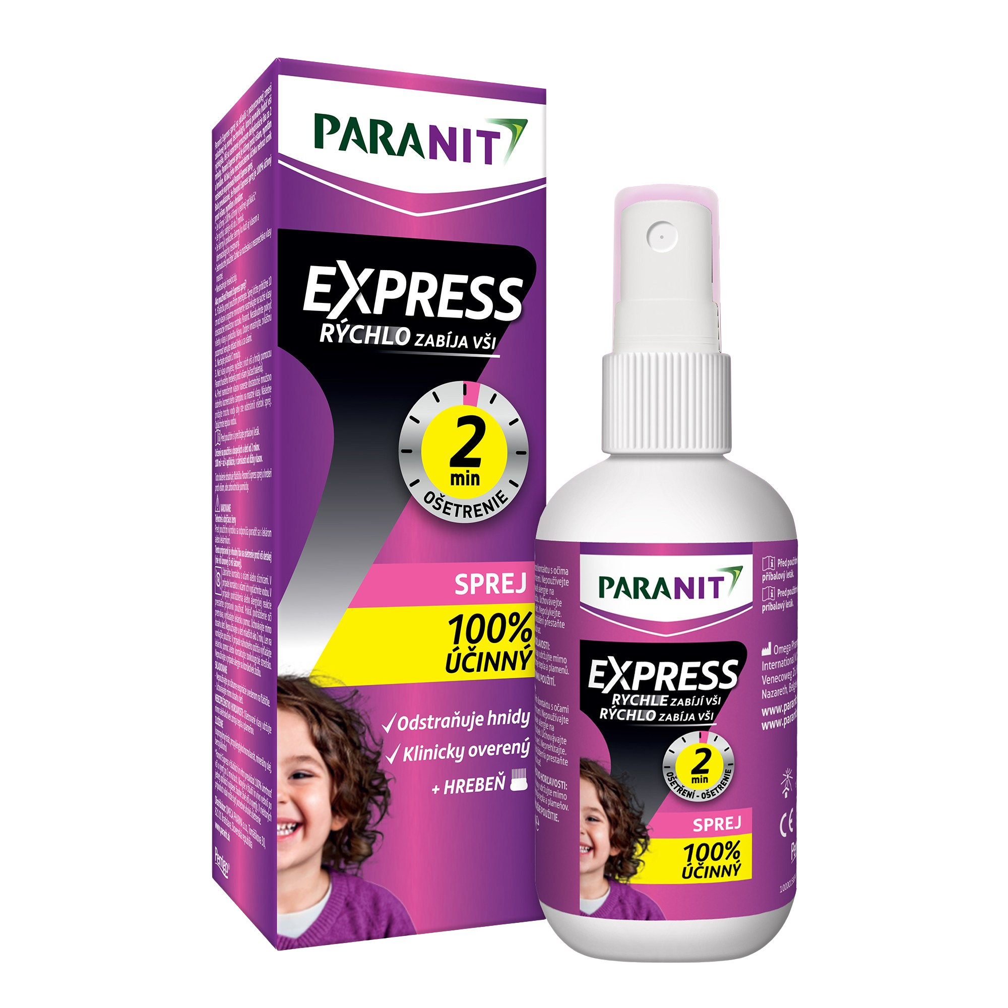 PARANIT Express sprej + hrebeň