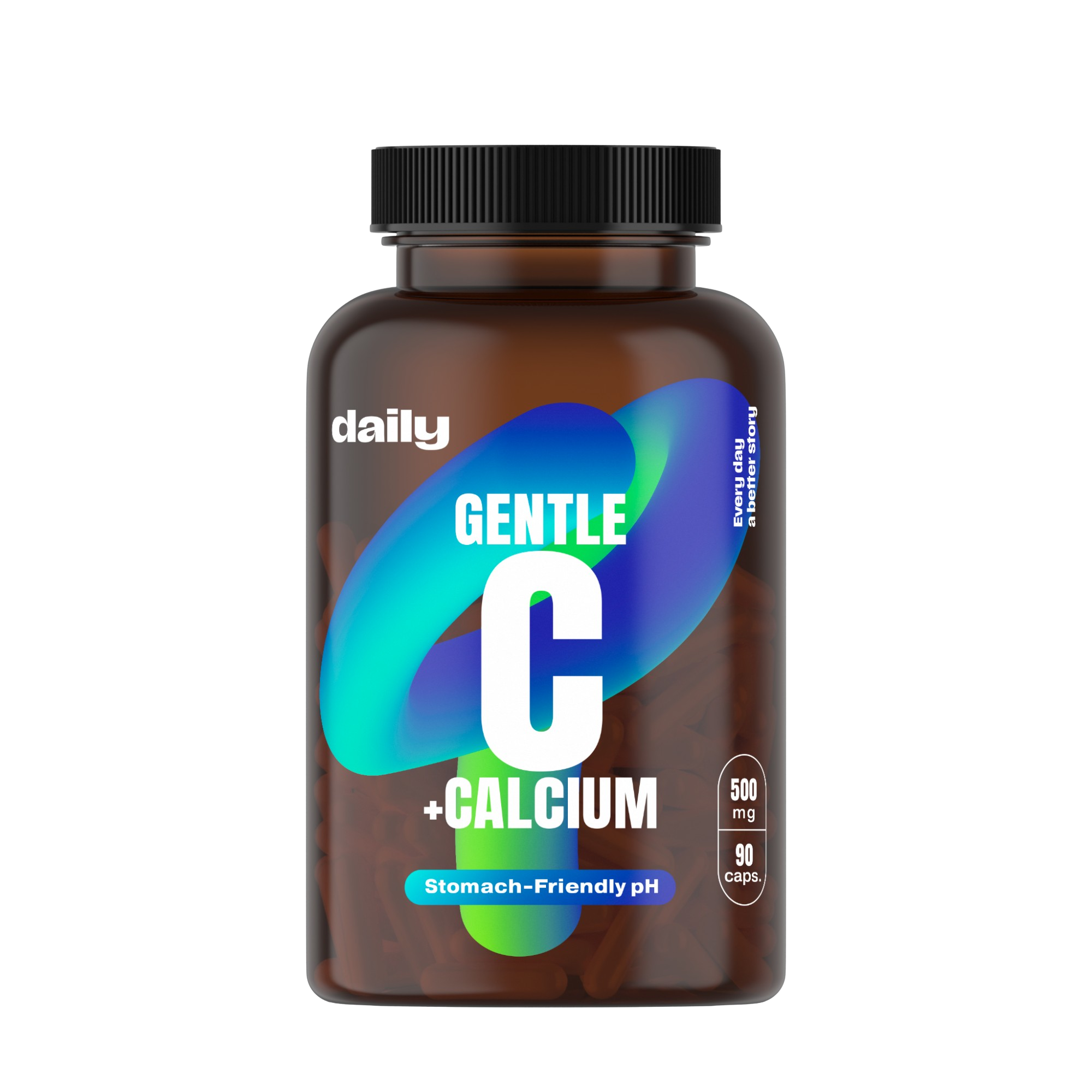 DAILY Gentle C + Calcium 90 kapslí