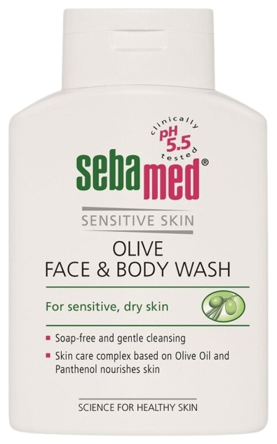 SEBAMED Mycí emulze na tělo a obličej, olivová 200 ml