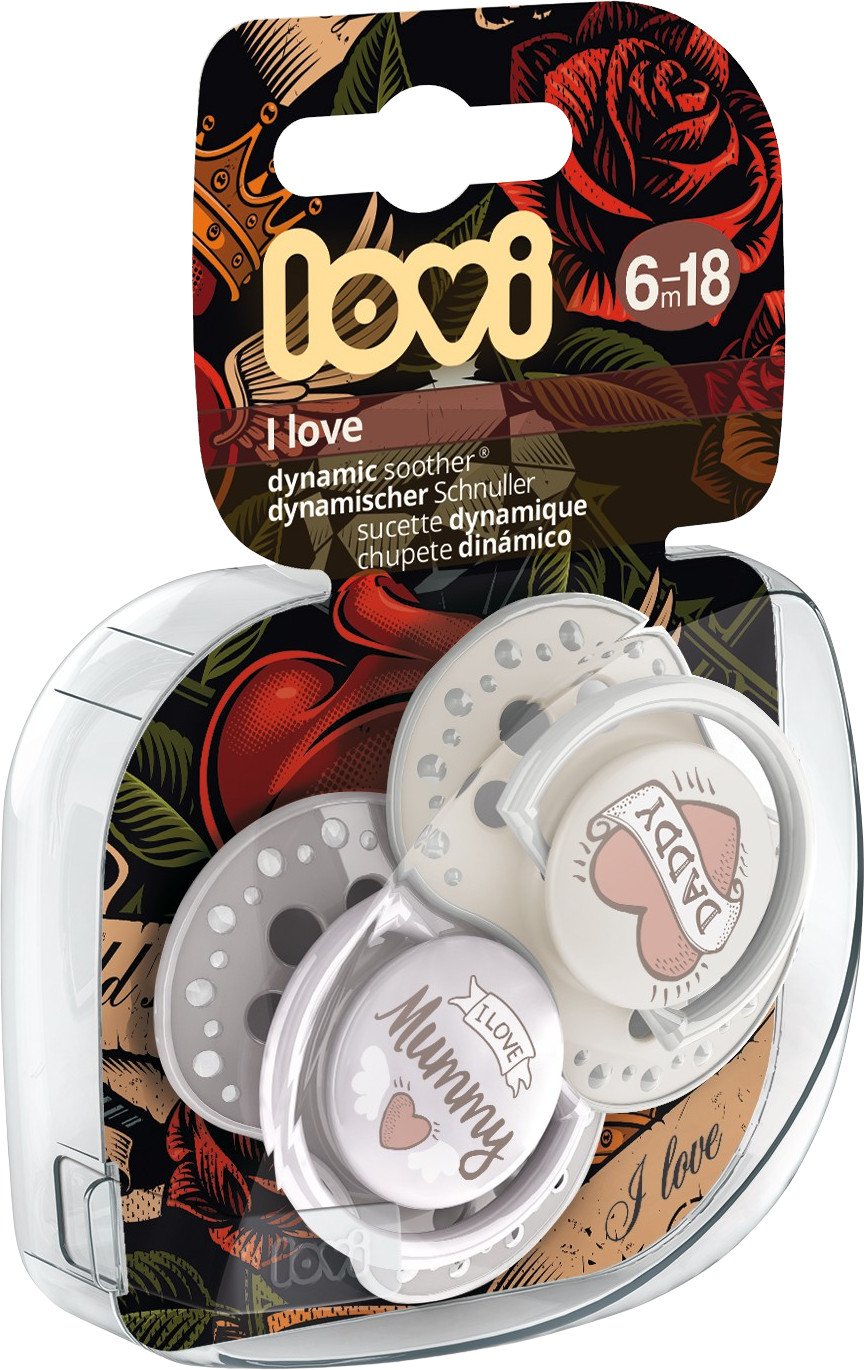LOVI Dudlík silikonový dynamický I Love 6-18m 2 ks
