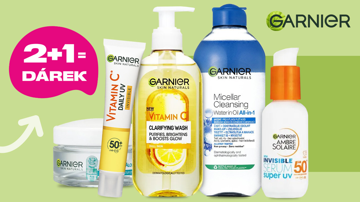 Garnier 2+1 nejlevnější zdarma!