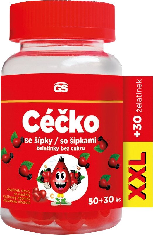 GS CÉČKO se šípky, želatinky bez cukru 80 ks