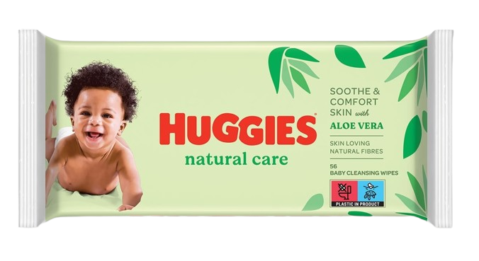 HUGGIES® Natural Care single vlhčené ubrousky 56 ks