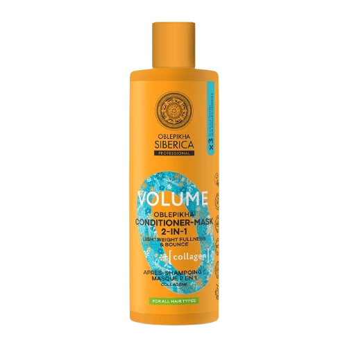 NATURA SIBERICA Oblepikha O Volume Kolagenový kondicionér-maska pro objem 2v1 400 ml