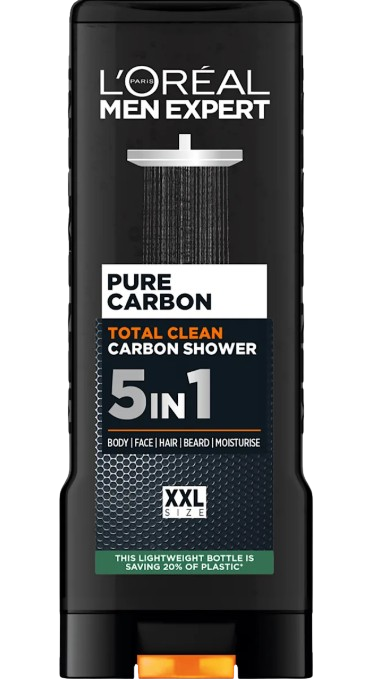 LOREAL Men Expert Pure Carbon Total Clean 5v1 Sprchový gel 400 ml