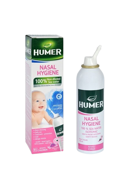 Fotografie HUMER Hygiena nosu 100% mořská voda pro děti 150 ml