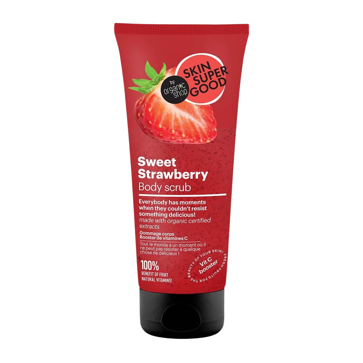 SKIN SUPER GOOD Tělový peeling - Sladká jahoda 200 ml