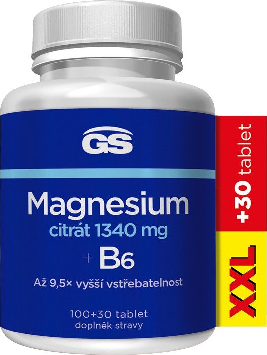 GS Magnesium citrát 1340 mg B6 130 tablet