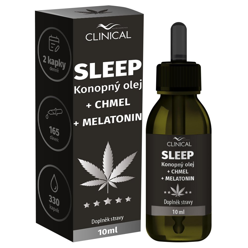 CLINICAL SLEEP konopný olej+chmel+melatonin 10 ml