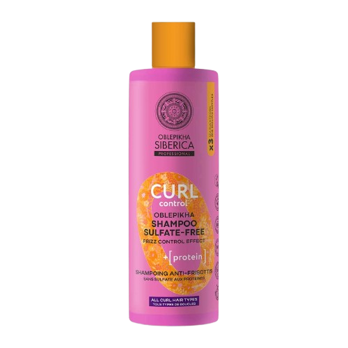 NATURA SIBERICA Oblepikha O Curl Control Proteínový šampón bez sulfátov pre kučeravé vlasy 400 ml