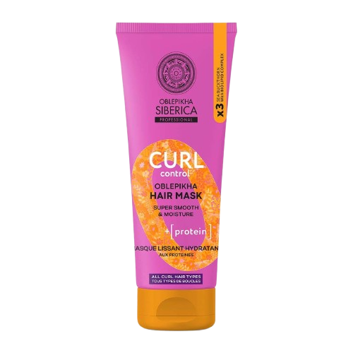 NATURA SIBERICA Oblepikha O Curl Control Proteínová maska pre kučeravé vlasy 200 ml