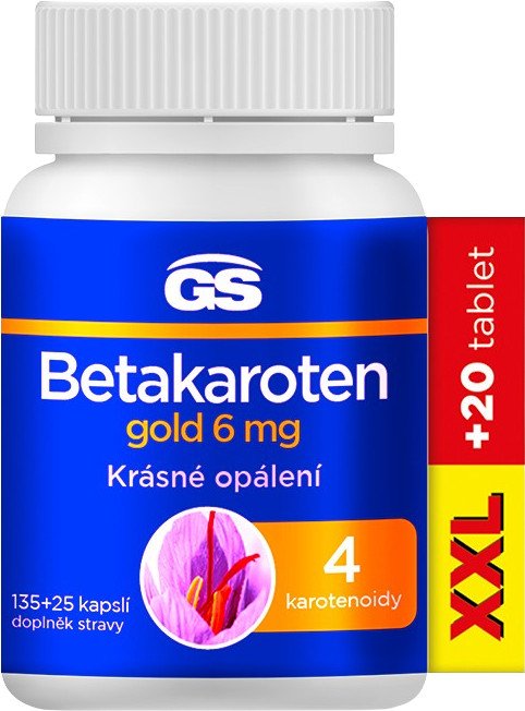 GS Betakaroten gold 6 mg, XXL 160 kapslí